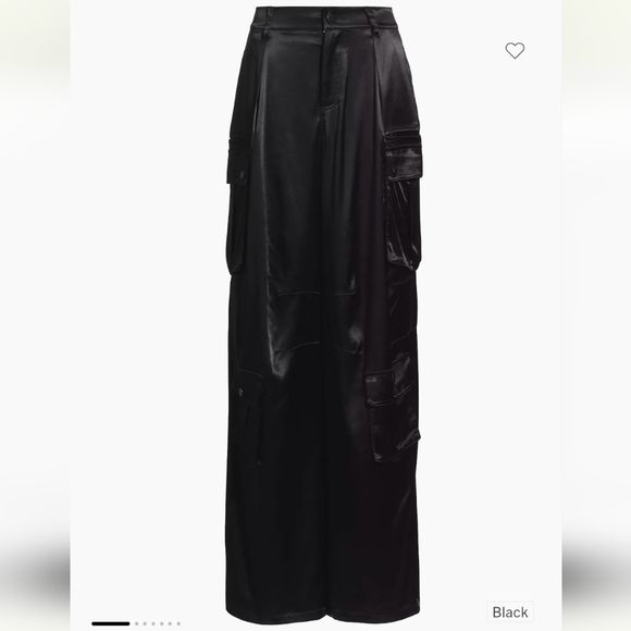 Alice + Olivia Joette Satin Cargo Pants Size 12 petite - Picture 2 of 14